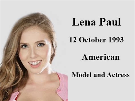 lena pual|Lena Paul: Bio, Height, Weight, Age, Measurements